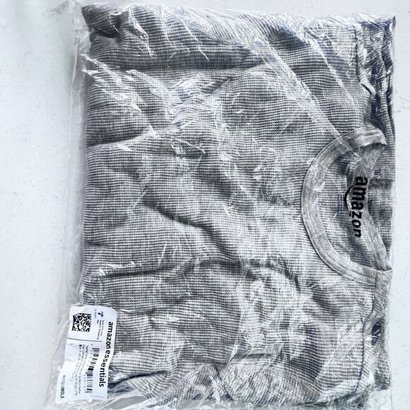 Mens Thermal Long Underwear Set Long Johns Gray L Essentials NEW in Sealed Pack - Picture 2 of 4